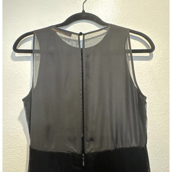 Zara Women’s Size Small Sheer Back Wide Leg Velvet Jumpsuit Glam Evening Party - Picture 4 of 7